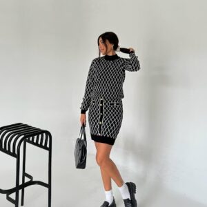 Vintage Plaid Sweater Dress